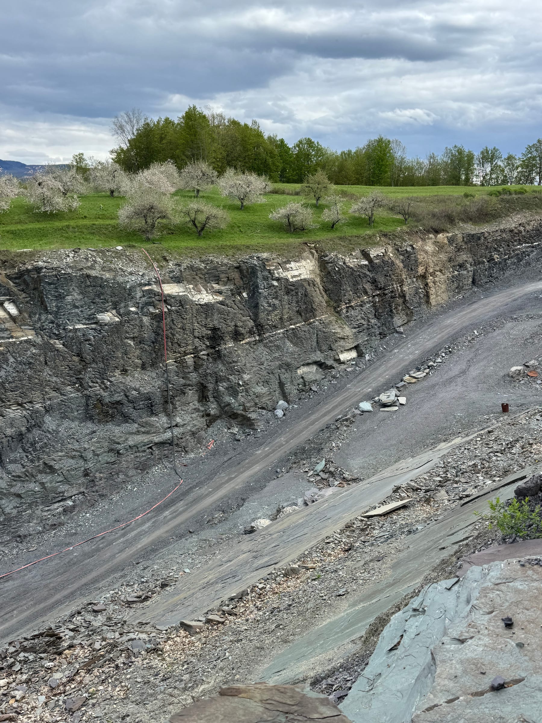 Slate quarry walls